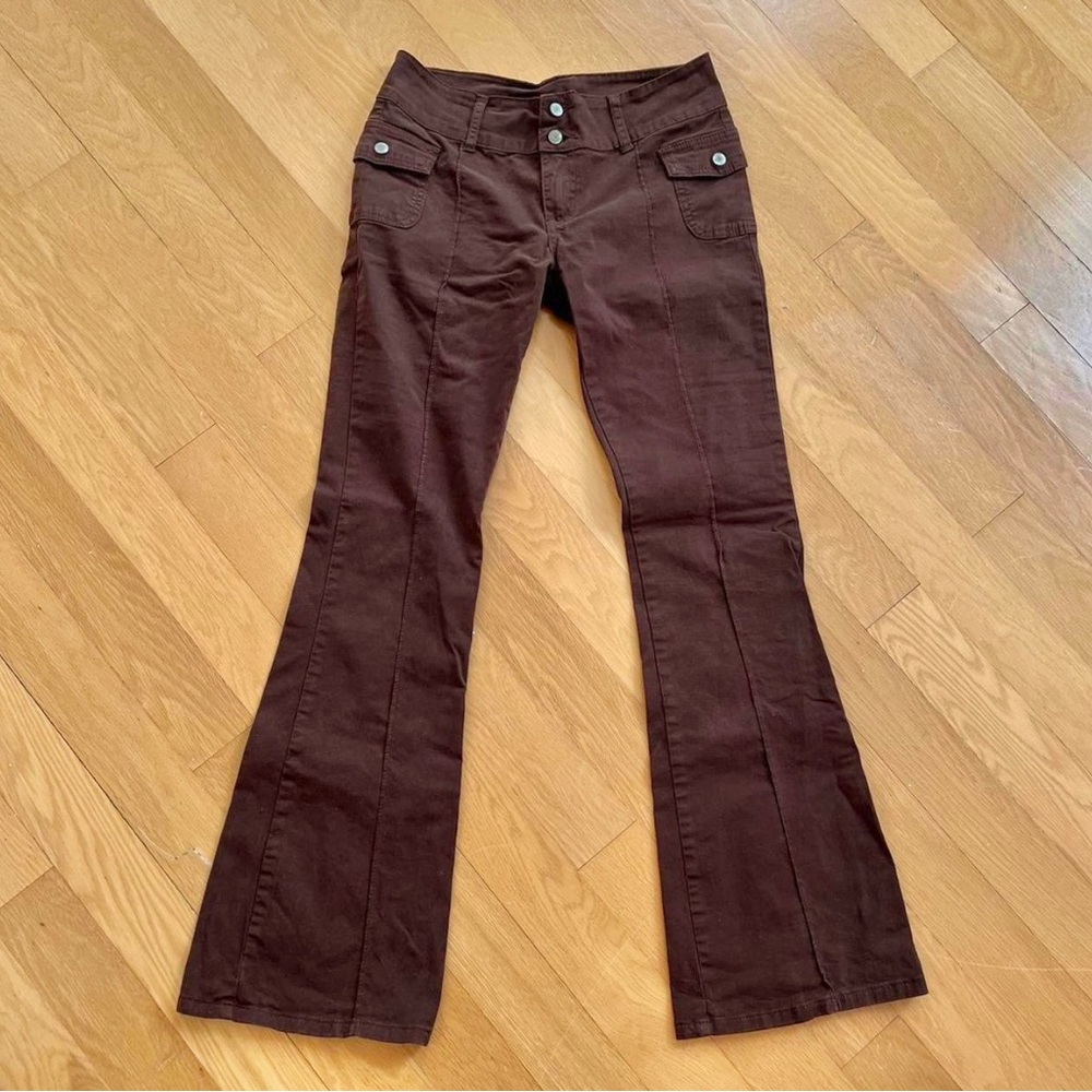 Brandy Melville J.Galt Brown Agatha Low Rise Pants